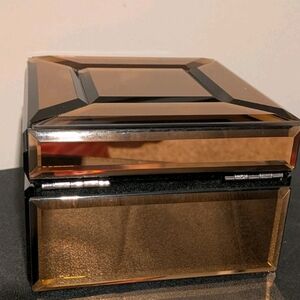 Max Studio Home Gold Jewelry Trinket Box 3.5x5 Inches